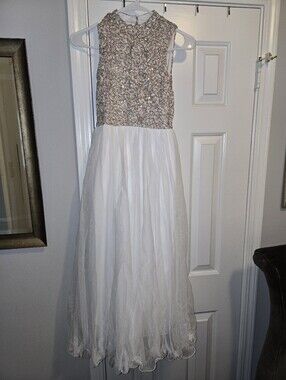 Speechless White Dress with Gold Sequin Bodice